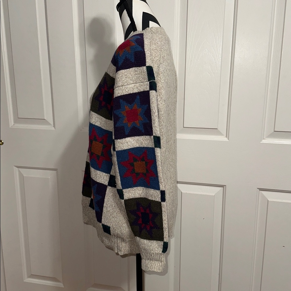 Charter Club Men's Quilt Pattern Crewneck Sweater - Picture 3 of 4